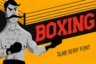 Boxing Font: Bold Slab Serif for Strong Brand Identity