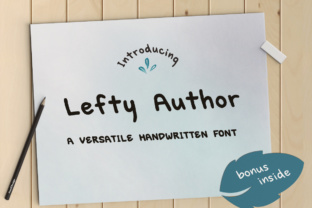 Lefty Author Font for Handmade Labels and Branding