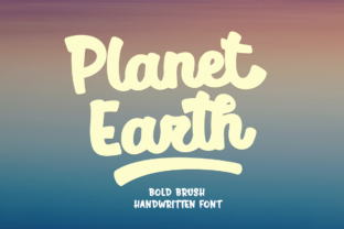 Planet Earth: A Bold Script Font for Editorial Design